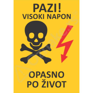 Plocice za upozor."Pozor-opasno po zivot