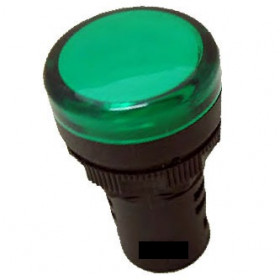 Led indikator ND16-22CS/4 AC 220V zelena